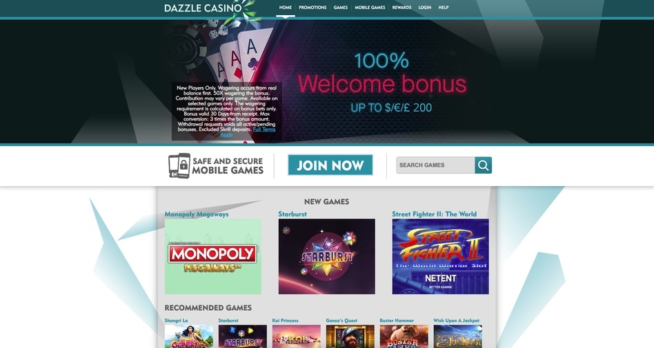 Dazzle Casino screenshot