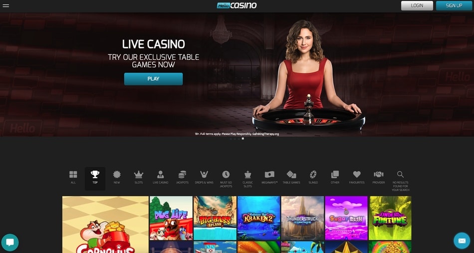 Hello Casino screenshot